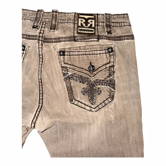 Rock Revival Garrett Men's Straight-Leg Brown Jeans - Picture 5 of 5